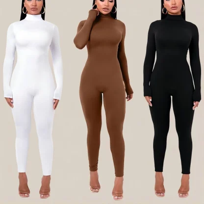 Black Turtleneck Full Bodysuit - Image 5