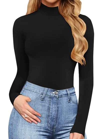 Classic Long Sleeve Bodysuit Top - Image 3