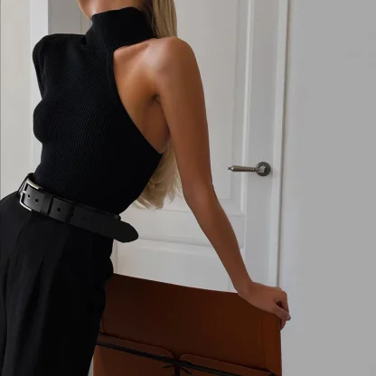 One Shoulder Turtleneck Bodysuit - Image 2