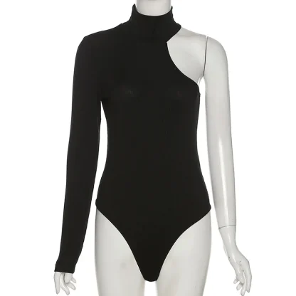 One Shoulder Turtleneck Bodysuit - Image 4