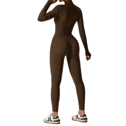 Front Zip Long Sleeve Bodysuit - Image 3