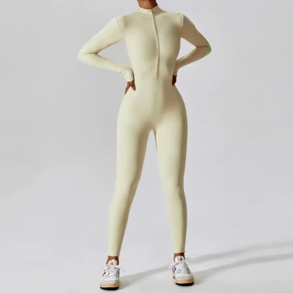 Front Zip Long Sleeve Bodysuit - Image 4