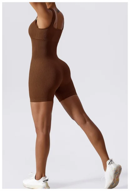 Ribbed Square Neck Bodysuits - Image 4