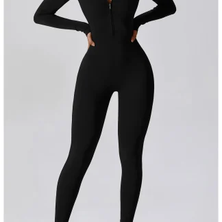 Zip-Up Fitness Bodysuit