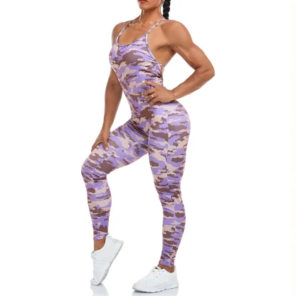 Sporty Leopard Patchwork Bodysuit - Image 7