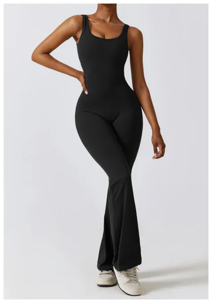V-Back Flared Bodysuit