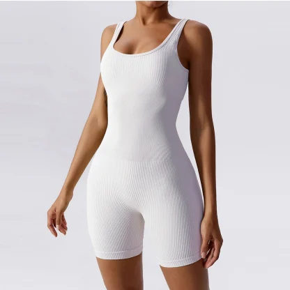 Ribbed Square Neck Bodysuits - Image 3