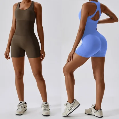 Sexy Sleeveless Shorts Bodysuit