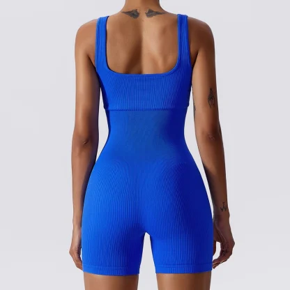 Padded Ribbed Shorts Bodysuits - Image 3