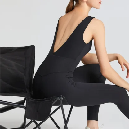 Sexy V-Back Workout Bodysuit - Image 4