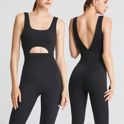 Sexy V-Back Workout Bodysuit - Image 2