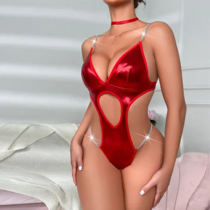 Sexy Cut Out Chain Bodysuit - Image 2