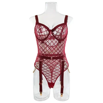 Sensual Chain Style Bodysuit - Image 2