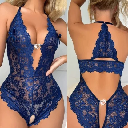 Lace Hollow Crotchless Bodysuit - Image 5