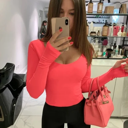 Neon Color Long Sleeve Bodysuit