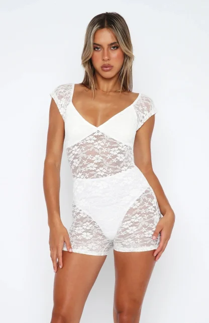 Patchwork Lace Bodysuit - Image 6