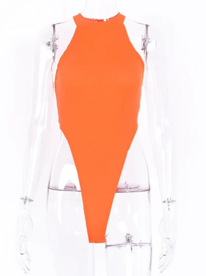 Chic Ribbed Thong Bodysuit - Image 6