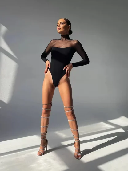 Skinny See-Through Bodysuit - Image 2