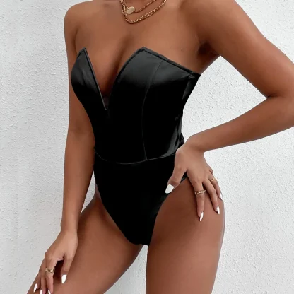 Deep V Tube Fit Bodysuit - Image 5