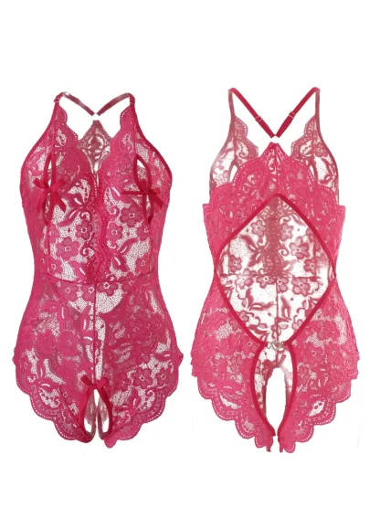 Lace Open Crotch Bodysuit