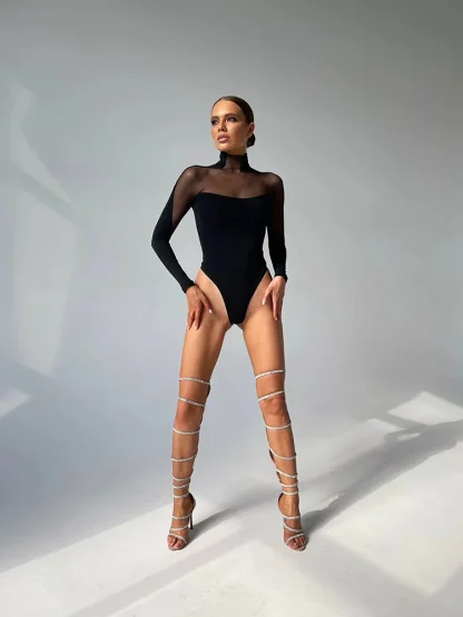 Skinny See-Through Bodysuit - Image 4