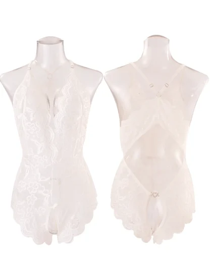 Lace Open Crotch Bodysuit - Image 2