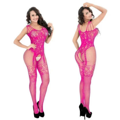 Alluring Strappy Lace Bodysuit - Image 5