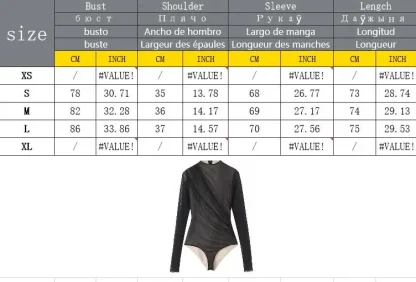 Tulle Long Sleeve Bodysuit - Image 7