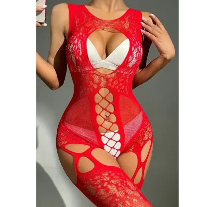 Sexy Lace Erotic Bodysuit - Image 6