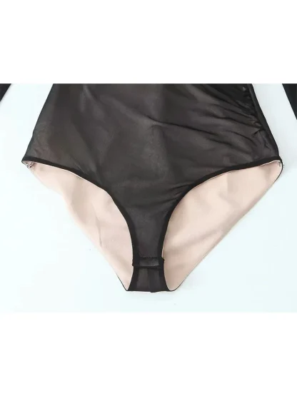 Tulle Long Sleeve Bodysuit - Image 6