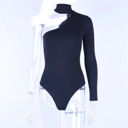 Halter One-Shoulder Sexy Bodysuit - Image 7