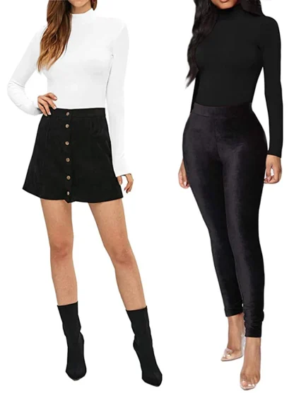 Mock Turtleneck Bodysuits - Image 5