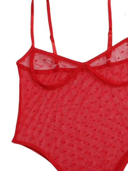 Erotic Dot Design Bodysuit - Image 4