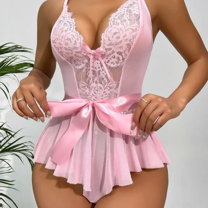 Sheer Mesh Lace Bodysuit