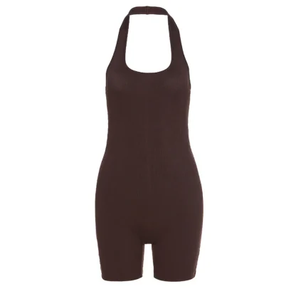 Ribbed Bodycon Short Bodysuit - Image 7