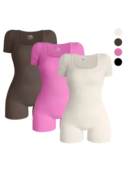 Gym Wear Short Sleeve Bodysuit - Image 7