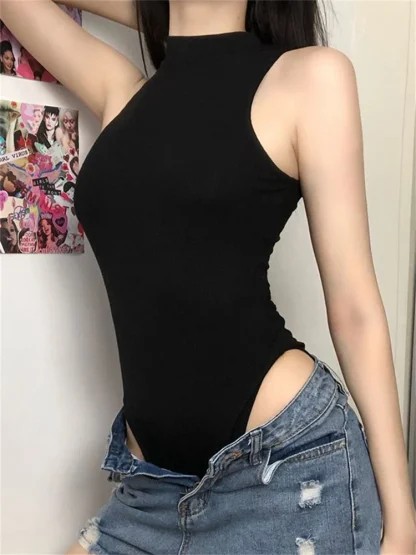 Sleeveless Bodycon Bodysuit - Image 3