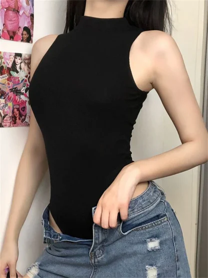 Sleeveless Bodycon Bodysuit - Image 2