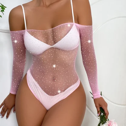 Shiny See-Through Bodysuits - Image 7