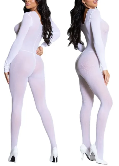 Sexy Transparent Full Bodysuit - Image 6