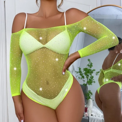 Shiny See-Through Bodysuits - Image 4