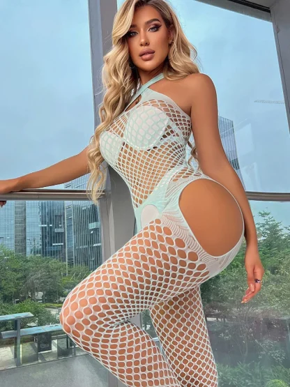 Full Coverage Fishnet Bodysuits - Image 7