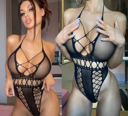 Intimate Sheer Mesh Bodysuit - Image 3